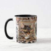 Fureur Purry 3 Chat Photos Personnalisées Mug (Gauche)