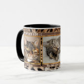 Fureur Purry 3 Chat Photos Personnalisées Mug (Devant gauche)