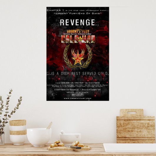 Fureur urgente Guerre froide grande affiche haute (Cuisine)