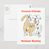 Furever Friends Humane Society briefkaart (Voorkant / Achterkant)