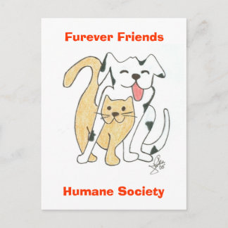 Furever Friends Humane Society briefkaart