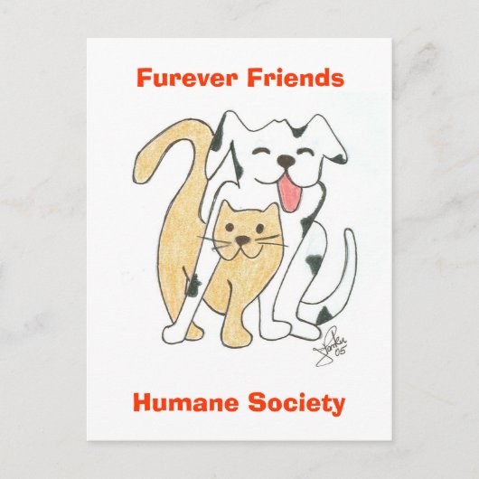 Furever Friends Humane Society briefkaart (Voorkant)