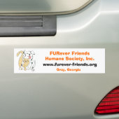 FURever Friends Humane Society Bumpersticker (Op auto)
