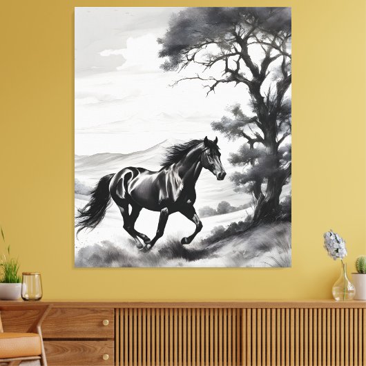 Fúria Equina Canvas Afdruk (Insitu (Woonkamer))