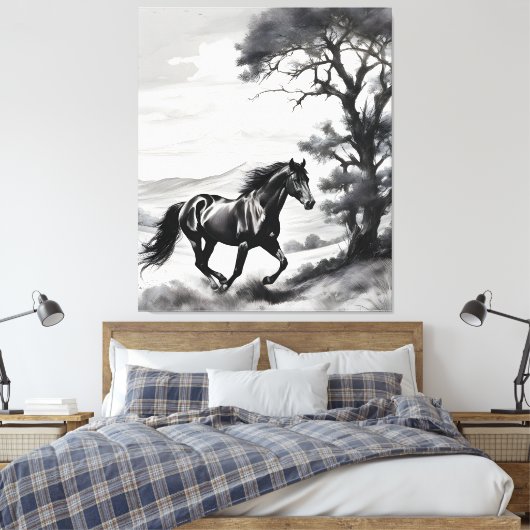 Fúria Equina Canvas Afdruk (Insitu (Slaapkamer))