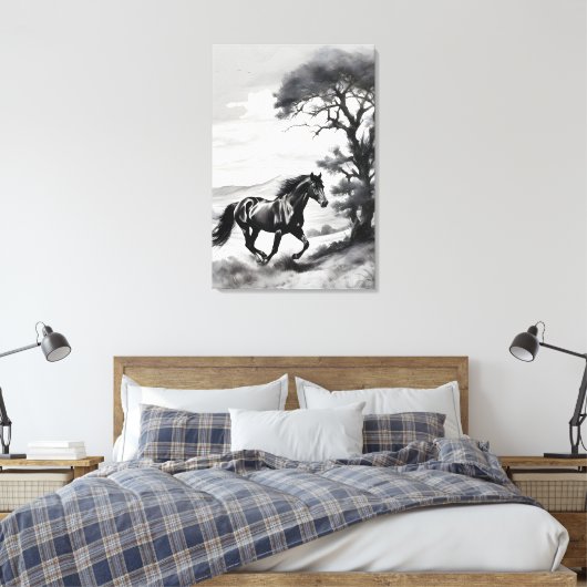 Fúria Equina Canvas Afdruk (Insitu (Slaapkamer))