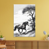 Fúria Equina Canvas Afdruk (Insitu (Woonkamer))