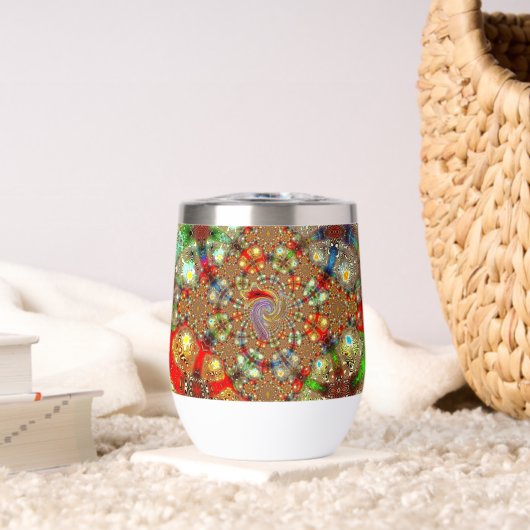 "Furie de kaléidoscope" (33 cl) Tumbler sans pied (Salon (pivotée))