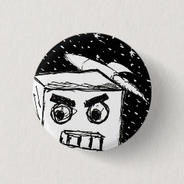 Furies Fast KARL de Robot, met raket in de ruimte Ronde Button 3,2 Cm