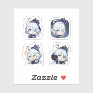 Furina Genshin Impact 4 stuks stickerblad Sticker