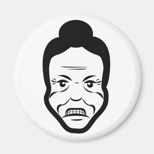 Furious Bun Granny – Fridge Magnet (Devant)