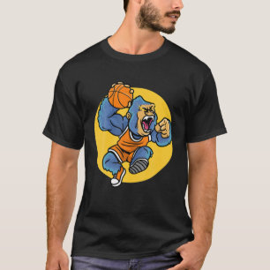 Furious Gorilla met Basketball op Jersey Sport T-shirt