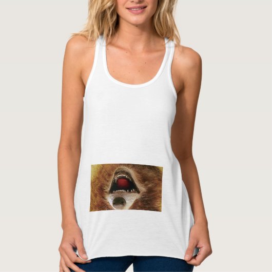 FURIOUSCH HAPPY RACCOON-GEZICHT TANKTOP (Voorkant)