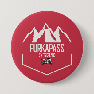 Furka Pass Zwitserland Ronde Button 7,6 Cm