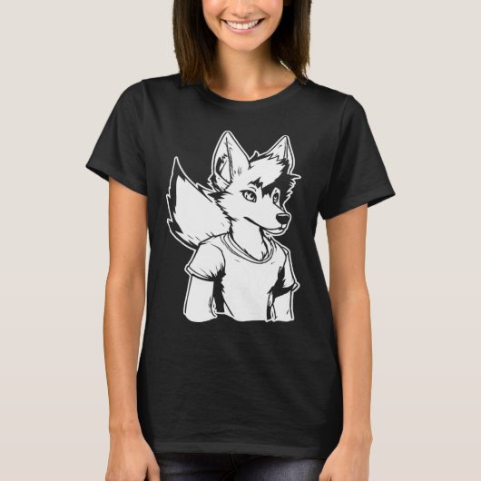 Furries Fursona  Cosplay Furry Fandom T-shirt (Voorkant)
