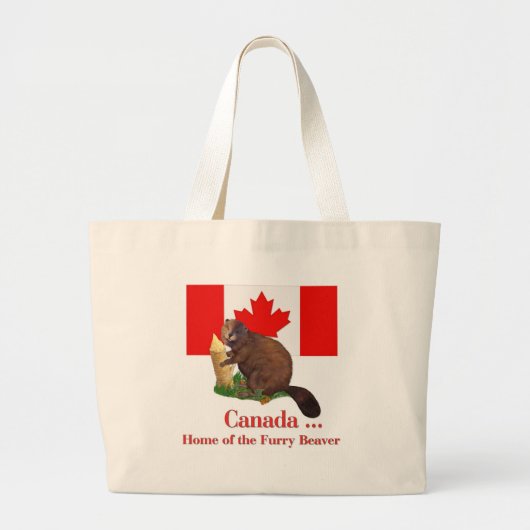 Furry Beaver Tote Bag (Voorkant)