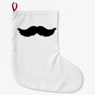Furry Black Mustache Grote Kerstsok