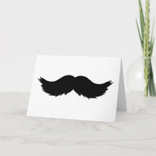 Furry Black Mustache Kaart