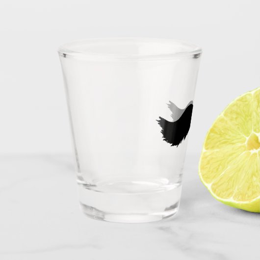 Furry Black Mustache Shot Glas (Links)