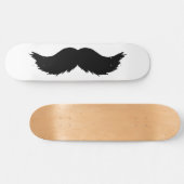 Furry Black Mustache Skateboard (Horizontaal)