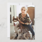 Furry & Bright Classic Hond Foto Kerstmis Feestdagenkaart (Voorkant)