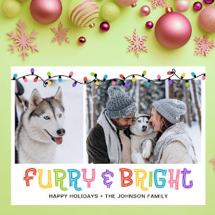 Furry & Bright Hondenfoto Feestdagenkaart