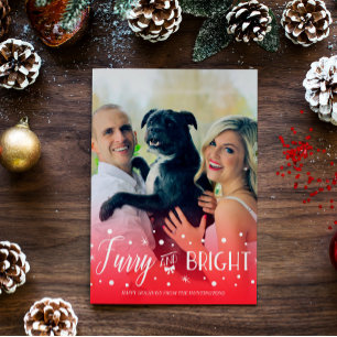 Furry & Bright - Huisdier Kerstfoto Feestdagenkaart