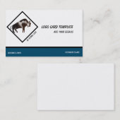 Furry Bull Wild Animal. Logo Visitekaartje (Voorkant / Achterkant)