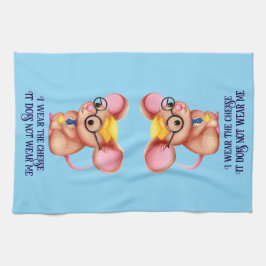 Furry Cheese Man Business Mouse Tie Glasses Nerdy Theedoek