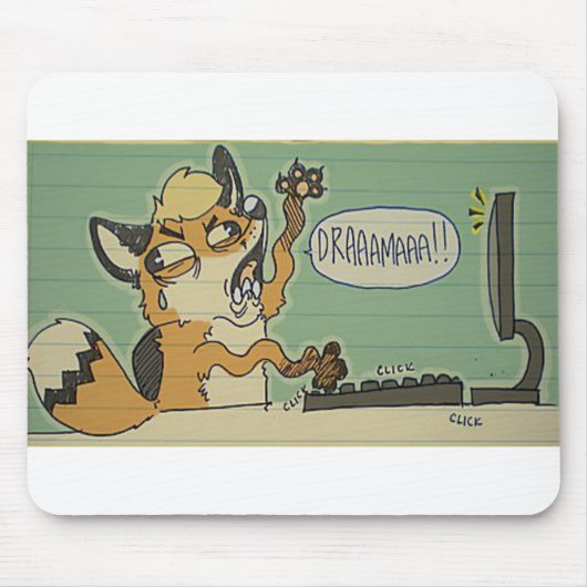 Furry Drama Mousepad Muismat (Voorkant)