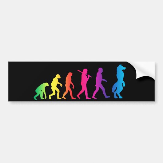 Furry-evolutie Bumpersticker (Voorkant)