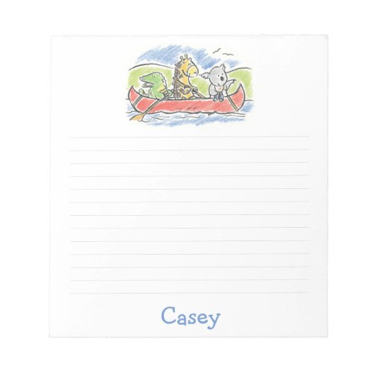 Furry Friends Canoe Note Pad Notitieblok (Voorkant)