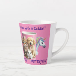 Furry Friends, Fluffy Sips: Koffie met een Knuffel Latte Mok