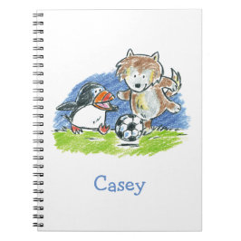 Furry Friends Football Spiral Notitieboek