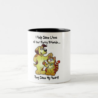 Furry Friends-Mok Tweekleurige Koffiemok