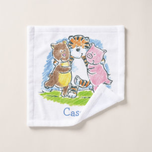 Furry Friends Trio Kinder Wash Cloth Washandje