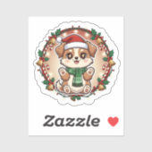 Furry Holiday Cheer Custom-Cut Vinyl Sticker (Vel)