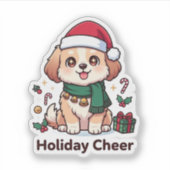  Furry Holiday Cheer Custom-Cut Vinyl Sticker (Devant)