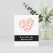 Furry hond kat sympathie zorg hart poten plat kaart (Staand voorkant)