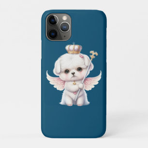 Furry Joy: Angel Wing Maltese Dog Puppy Gift iPhone 11 Pro Hoesje