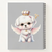 Furry Joy: Angel Wing Maltese Dog Puppy Gift Notitieboek (Achterkant)