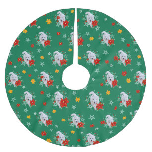 Furry Kerst/Winter Hond Samoyed Kerstboom Rok