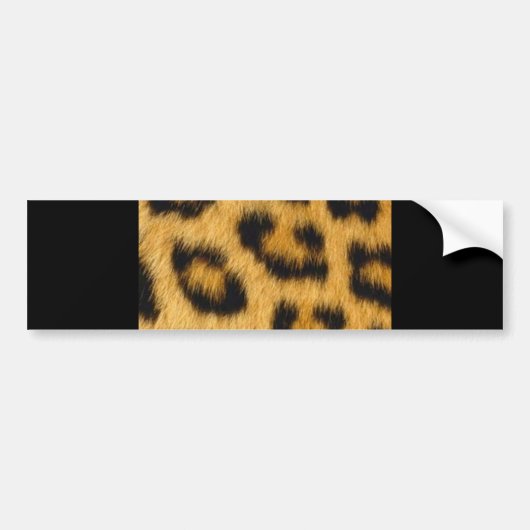 FURRY LEOPARD PRINT PATTERN ACHTERGRONDEN BUMPERSTICKER (Voorkant)