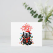 Furry Little Christmas Feestdagenkaart (Staand voorkant)