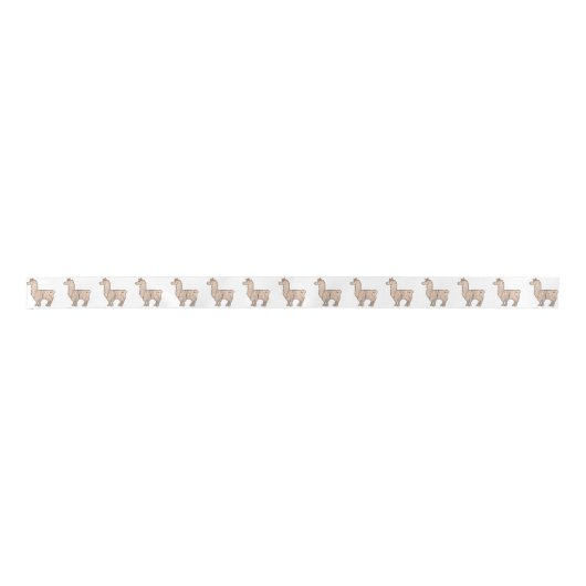 Furry Llama Ribbon Lint (Voorkant)