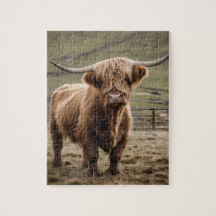 **"Furry Majesty: The Woolly Brown Highland Koe"** Legpuzzel