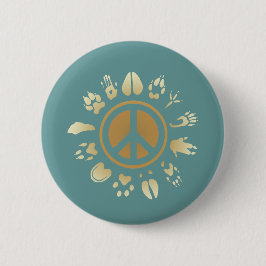 Furry Peace Ronde Button 5,7 Cm