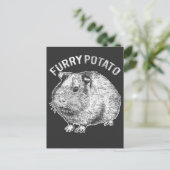 Furry potato Cute Pet Guinea Pig Lover Briefkaart (Staand voorkant)