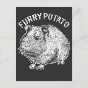 Furry potato Cute Pet Guinea Pig Lover Briefkaart