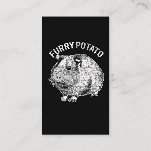 Furry potato Cute Pet Guinea Pig Lover Visitekaartje (Voorkant)